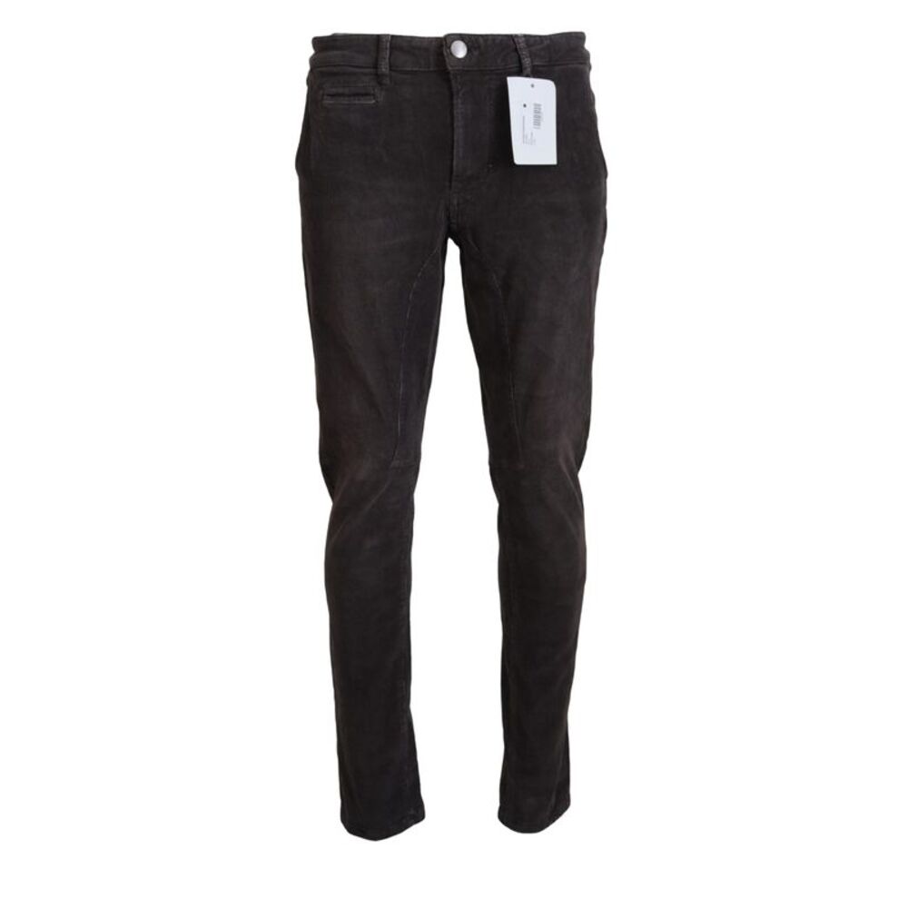 Acht Brown Cotton Straight Fit Men Casual Men's Pants